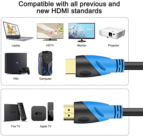 4K 35 2.0,18Gbps) 4K@60HZ 2K 1080P 3D PS4/PS5 ect(10.5m) HDMI FT Cable (HDMI Ultra High Speed Gold Plated
