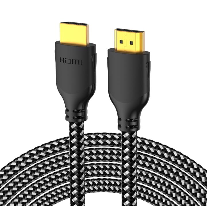 4K 10 4K 60Hz, 2K, 1080P, CL3 PS5, PS4, Mindful Design HDMI Cable ft | High Speed HDMI Cables, Braided Nylon & Gold