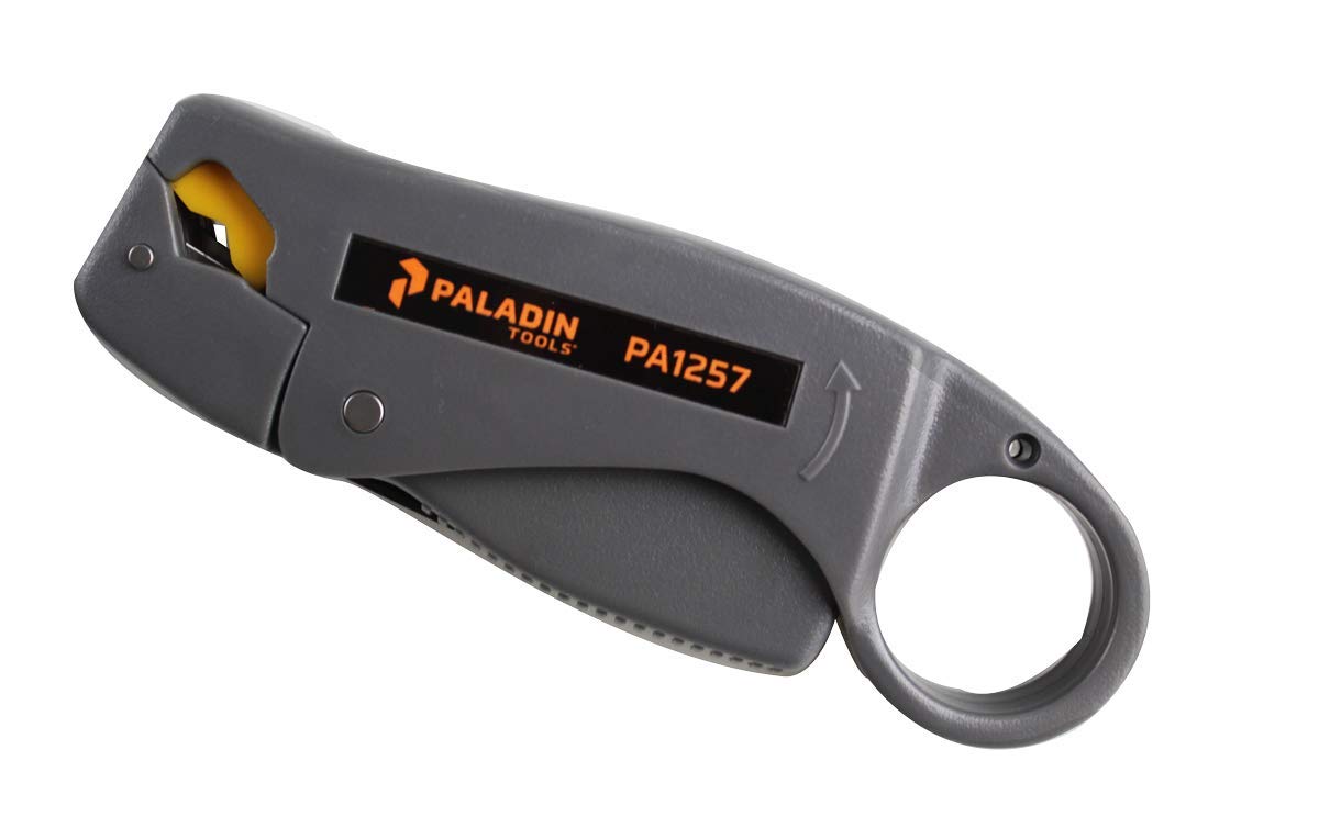 Paladin Tools Compression Cable TV "F" Coax Tool Kit | RG59, RG6, RG6Q Coax Cable Crimper Kit | Professional Grade Coax Cable tester kit