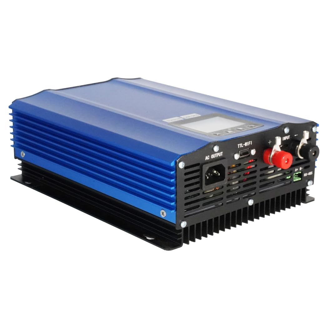 Y&H 1200W Grid Tie Inverter Power Limiter LCD Display DC55-90V Solar Input AC110V Pure Sine Wave Output for 48V60V Battery