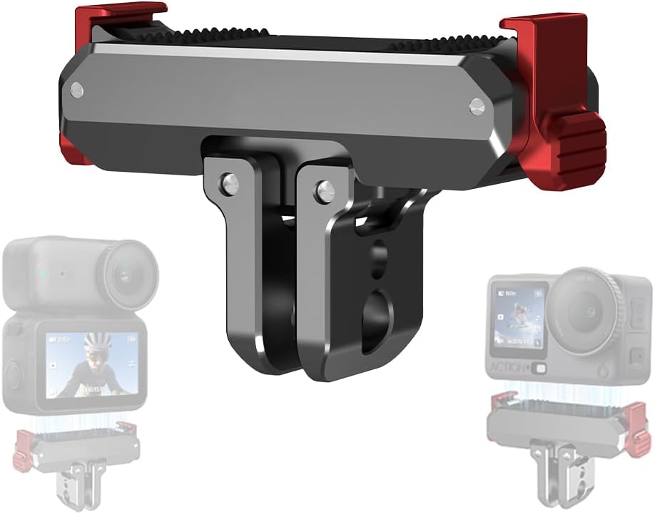 DFTIM 6 1/4" Action Adapter Mount, Aluminum Alloy Quick Release Magnetic for DJI Osmo Nano, Foldable Magnetic Expansion