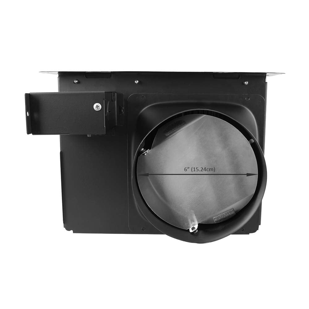 BV Bathroom Exhaust Fan 140CFM - Bathroom Fan 1.0 Sones, 6" Duct Collar, Rooms Up to 140 Sq. Ft.| Energy-Saving Ventilation Fan, Stainless Steel - No Attic Access | Ultra-Quiet HVI 2100,UL Certified