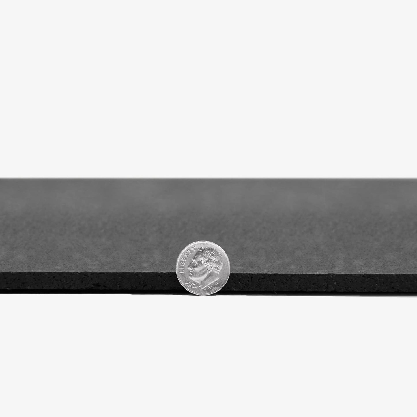 Flooring Inc 1/4" Tough Rubber Flooring Roll | Flexible Recycled Rubber Gym Floor Mats for Home Gym | Heavy Duty Rubber Mat for Home Gyms, Sheds, Horse Stall Mat or Trailer | 4’x10’ | Black