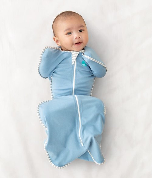 Love to Dream Swaddle UP - Baby Sleep Sack for Self-Soothing | 1.0 TOG, Dusty Blue, Newborn 5-8.5 lbs