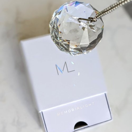 Memorialight Crystal Ornament - 40mm Rainbow Maker | Unique Grief Gift for Loved Ones & Sympathy