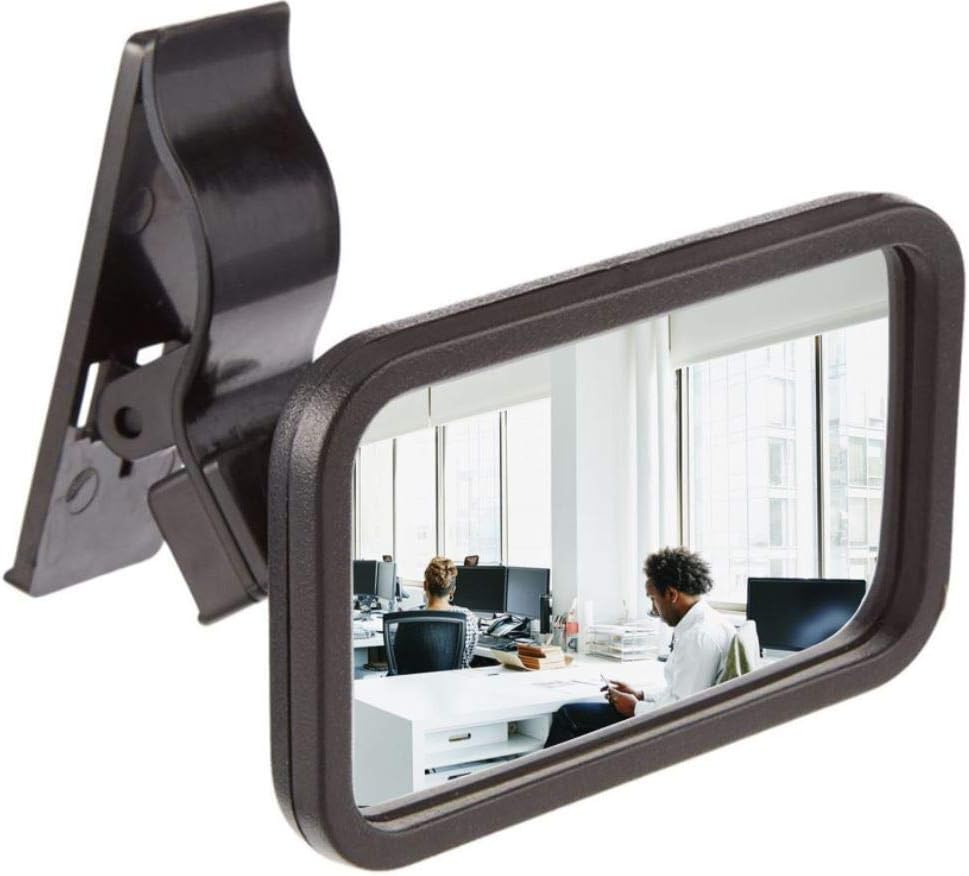 Modtek (1 pack) Clip-On Rear View Mirror for PC Monitors or Anywhere by