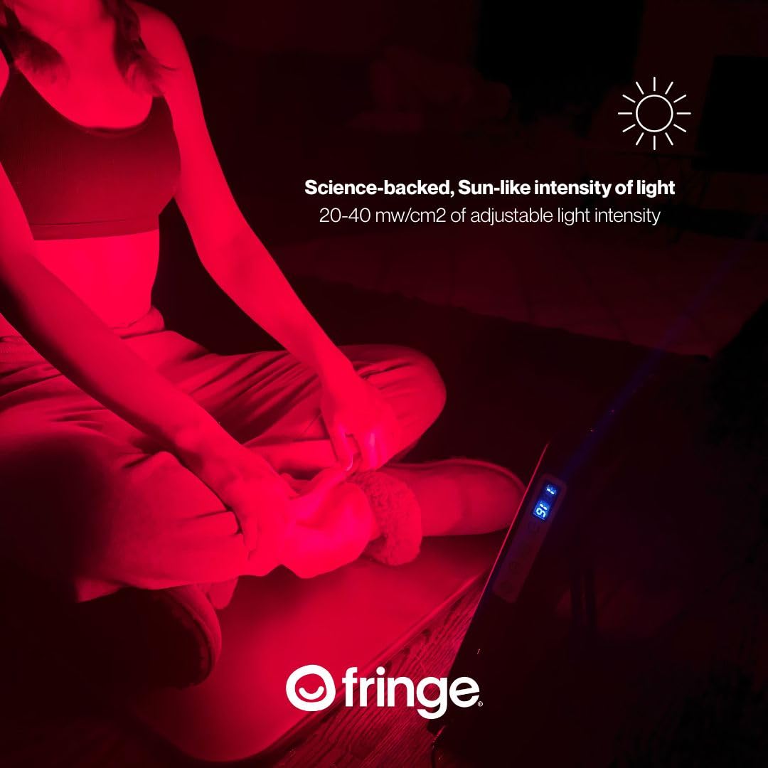 Fringe Red Light Panel, Has Both Red Light 660nm and Infrared Light 850nm, 360 LED Lights, Sports Recovery (Therapy Panel 189W) Ideal for Pain Relief, Sleep and Energy Recovery