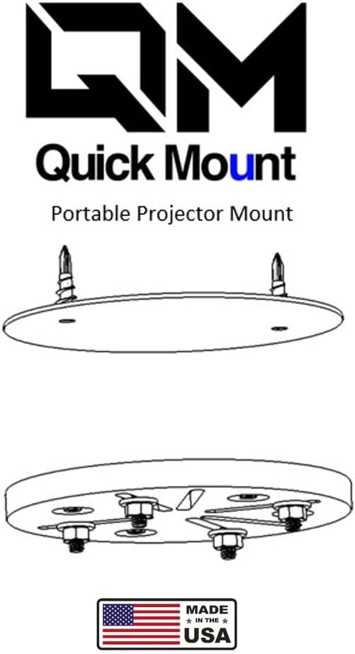 Quick Mount Quick Magnetic Projector Mount, Compatible with Most Ceiling Wall Projector mounts (YiePhiot, WALI, VIVO