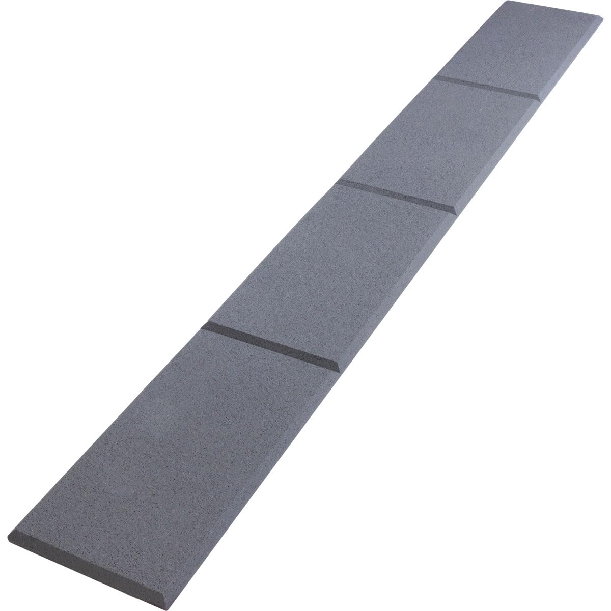 EverStone Dry Stacked, Smooth Ashlar Block Faux Concrete Panel, 90 1/8"W x 12 1/8"H x 3/4"D, Obsidian