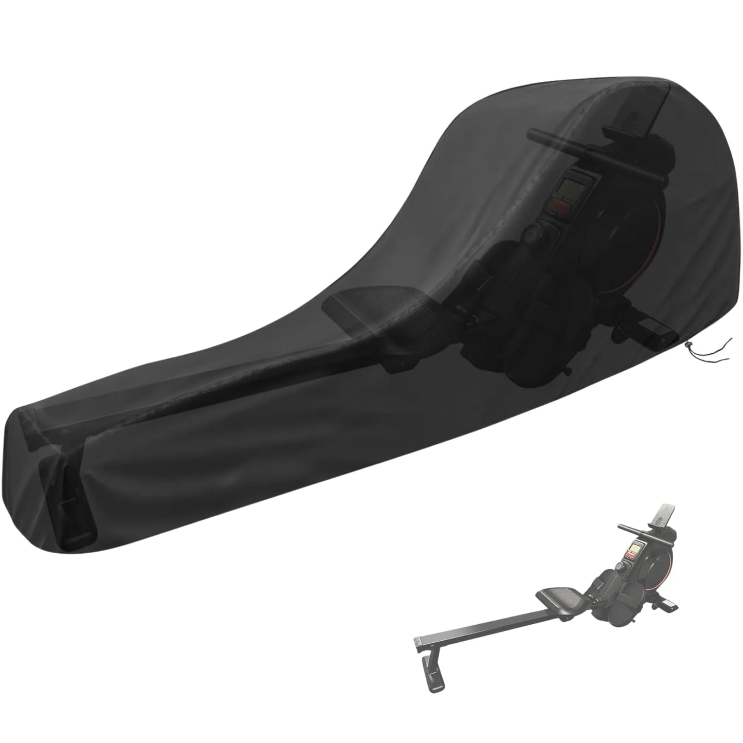 Andacar Rowing Machine Cover, Rower Outdoor Cover for Concept 2 Rowing Machine Waterproof Row Machine Cover for Hydrow Rowing Machine, Dustproof Fitness Equipment Protective Cover (75" L×20" W×27" H)
