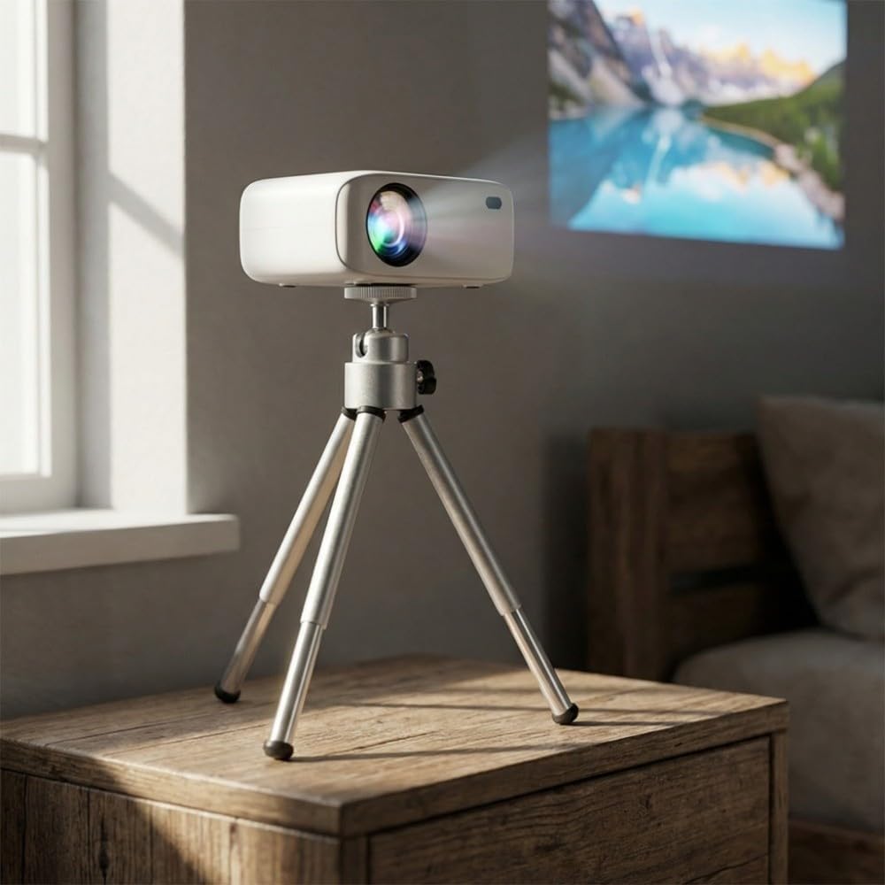 MOPFOL Mini Aluminum Alloy Flexible Tripod Stand Portable Bendable Legs Projector Holder with Ball Head for Camera