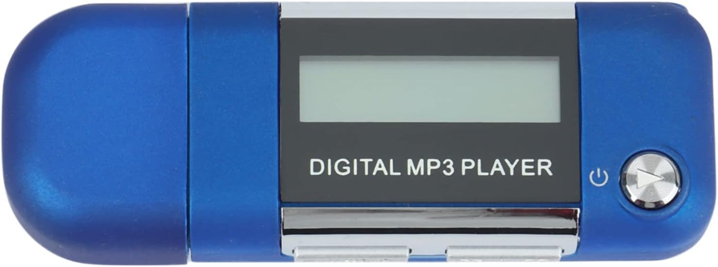 Lizusidtsy Mp3 4GB 500179214A1 Player U Disk Music Player Supports Replaceable AAA Battery, Recording (Blue)