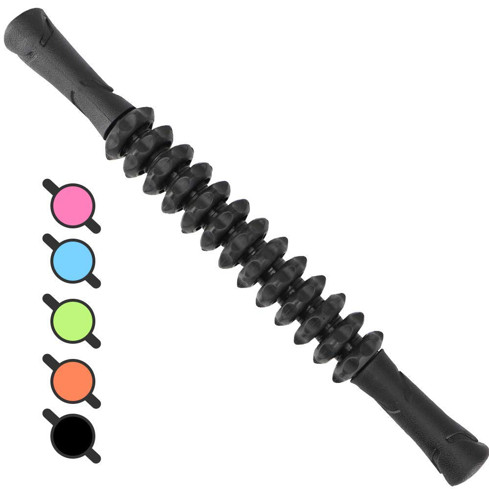 Professional Muscle Roller Stick For Release Sore Muscle, 2019 Leg Gym Hand Muscle Rollers(Black)