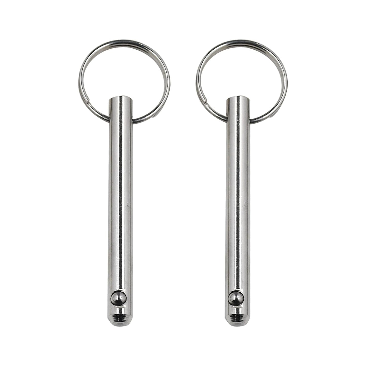 2 Pack 5/16'' Diameter Quick Release Pins, Usable Length: 2-1/4'', Overall Length: 3'', for Bimini top, Boat, Deck Hinge, 316 Stainless Steel, Marine Hardware