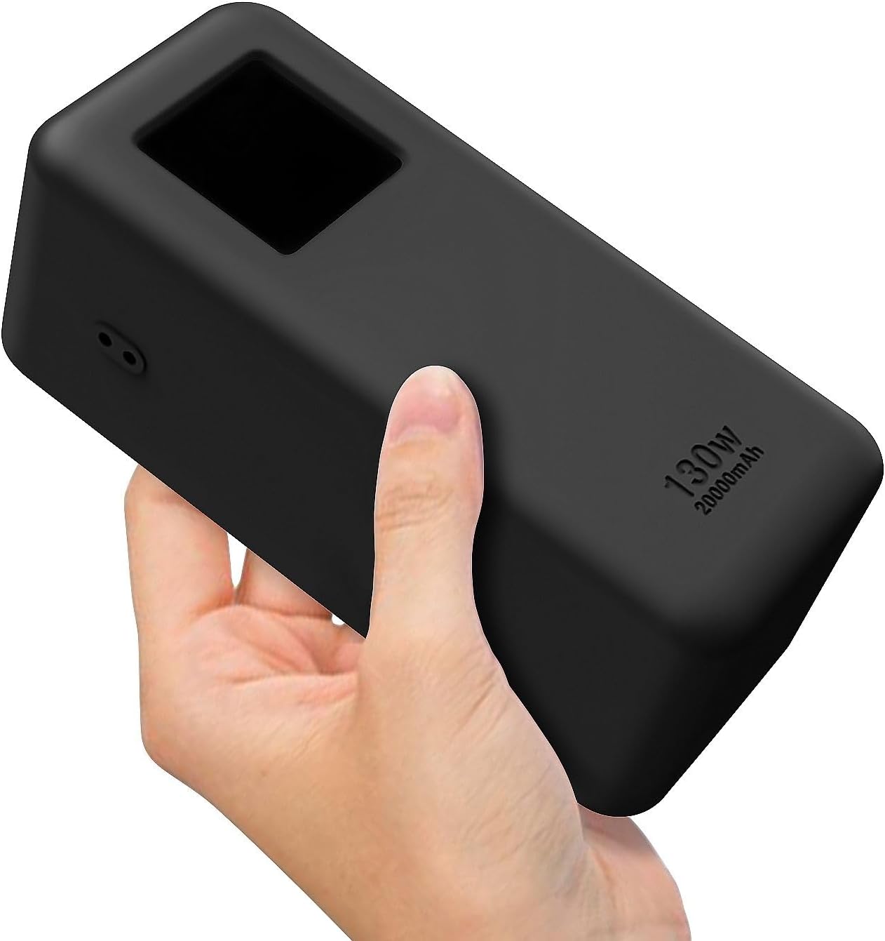 Geiomoo 20000mAh 130W Soft Silicone Case for UGREEN Nexode Power Bank Flexible Scratch Resistant Cover (Black)