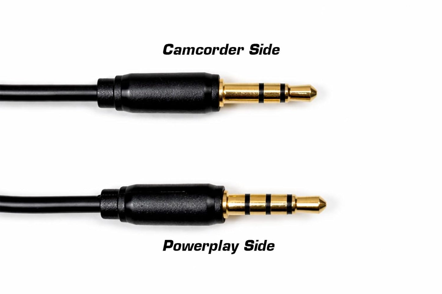 Generic 3.5mm 31.5cm ImmersionRC TRS to TRRS AV Cable, Shielded Cable for Camcorders and PowerPlay, Black