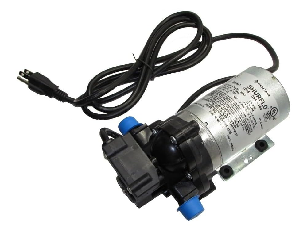 PENTAIR SHURFLO 2088-594-144 Diaphragm Pump, 115 VAC Water Pump, 3.0 GPM, 45 PSI Automatic Pressure Switch, Self-Priming up to 12 ft, 1/2"-14 NPSM Ports, Agricultural Spraying