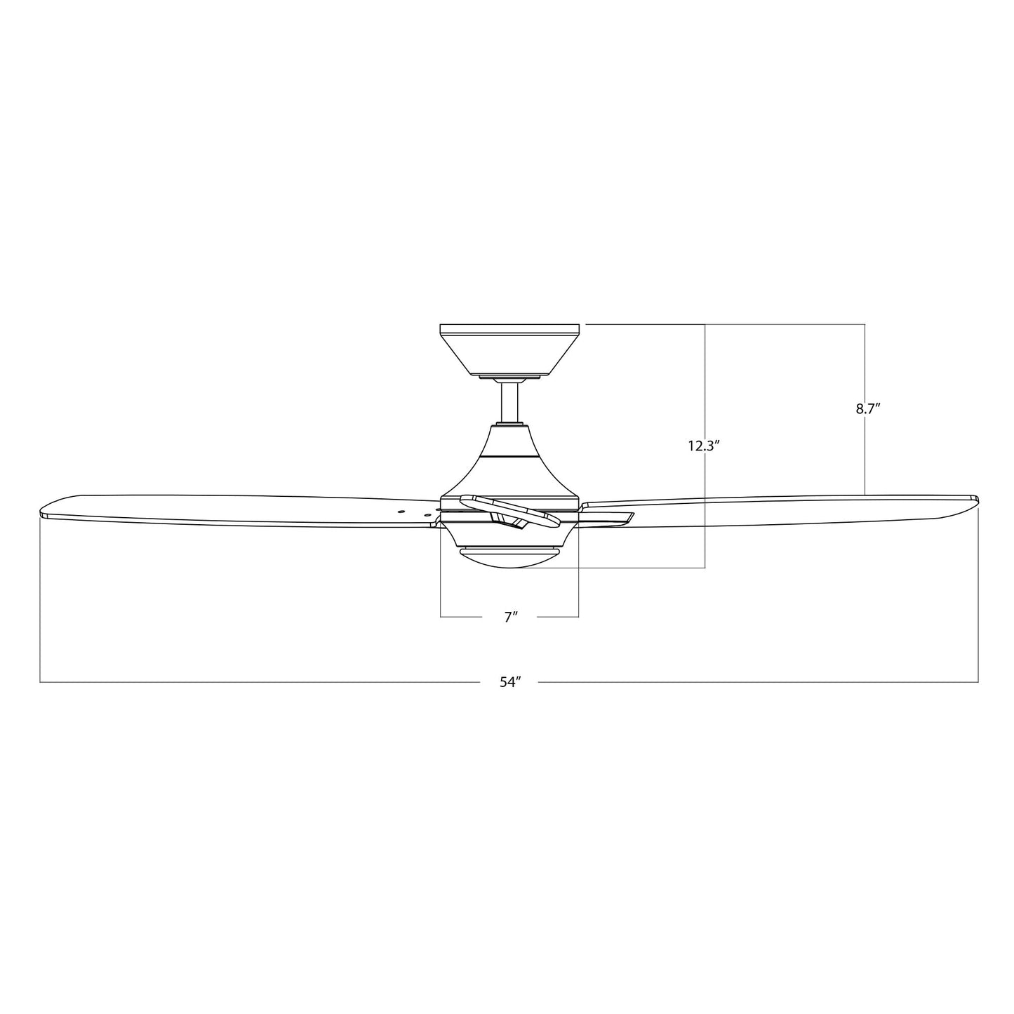 WAC Lighting Mocha XL 8 Blades Aluminum Smart Ceiling Fan in Brushed Nickel