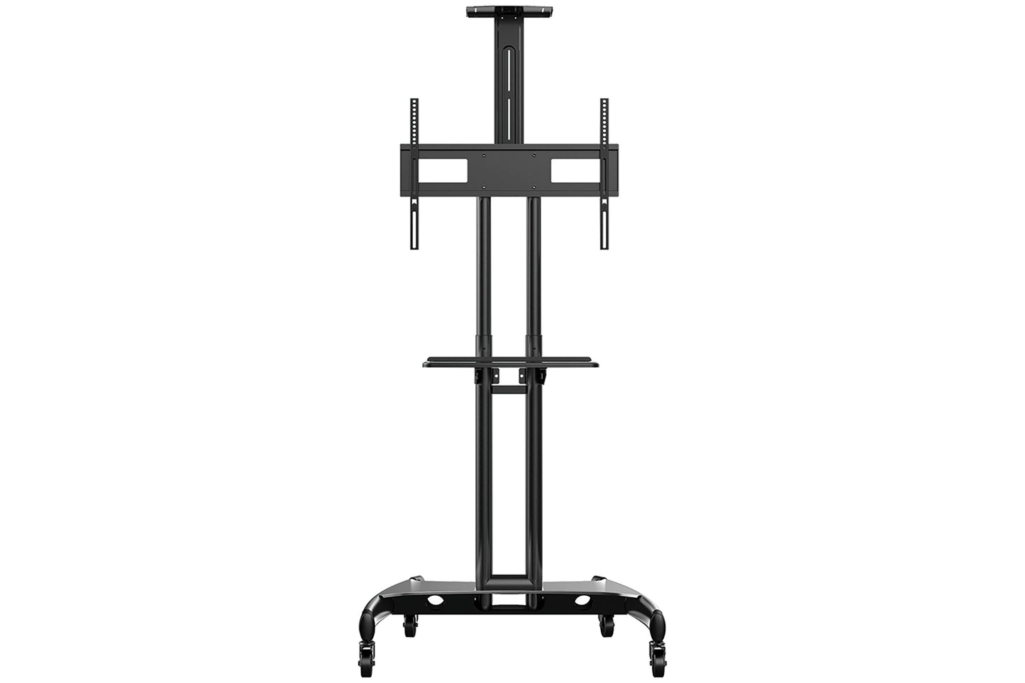 Rocelco VSTC 32"-70" Mobile Flat Screen, Monitor, A/V and TV Cart with A/V Component and Webcam Shelves (R VSTC), Black