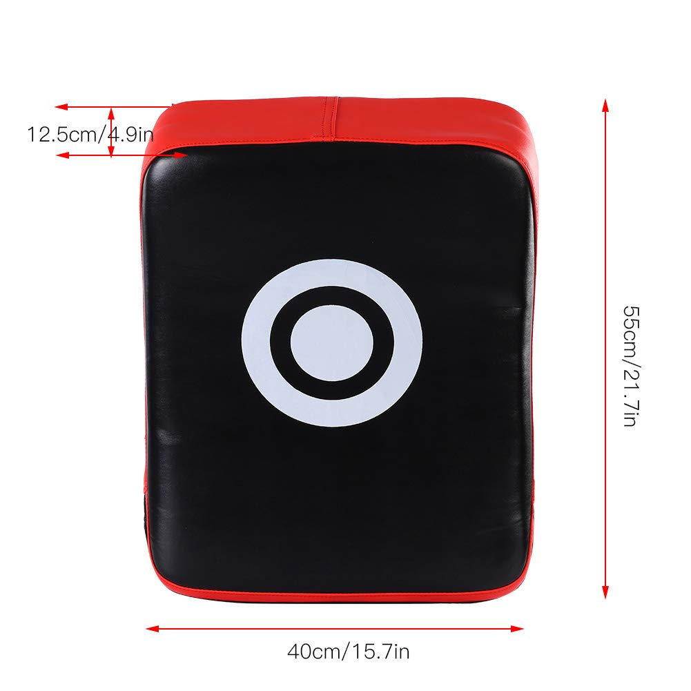 Taekwondo Kick Pad EVA Muay Thai Pads MMA Karate Kick Target Boxing Strike Equipment Curved Arm Pad Focus Shield 21.7 x 15.7 in (Black-Red)