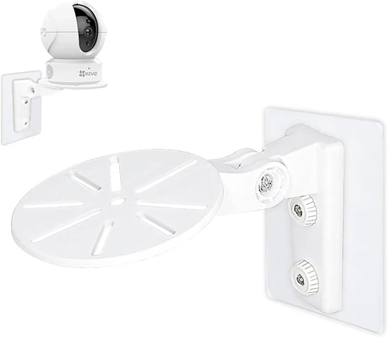 UtySty 2 Pack Home Security Camera Bracket Wall Mount Holder Dome Camera Ceiling Adhesive Non Screw Stand for Security