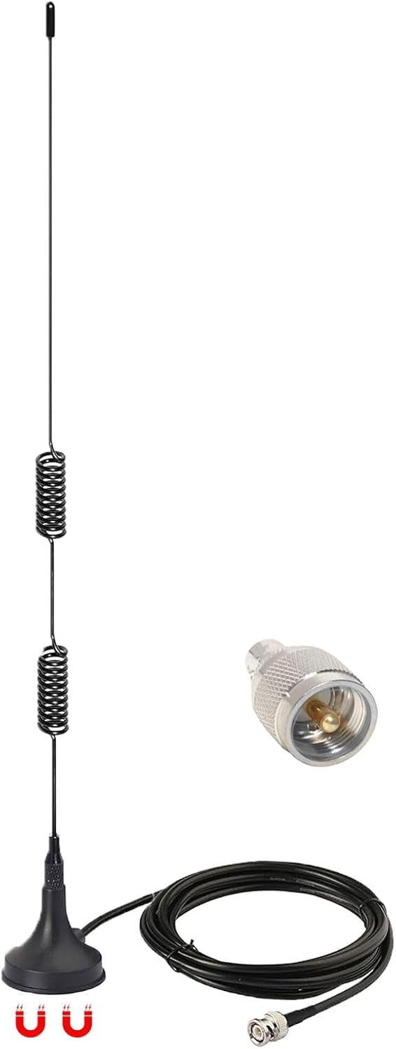 SIGNALPLUS 25-1300MHz 2m 70cm Police Scanner Antenna for Home, VHF UHF GMRS FM, Mobile Ham Radio Antennas with Magnetic