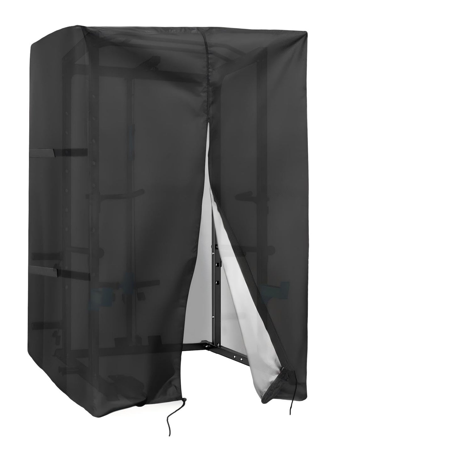 Safipotts Squat Rack Cover, Waterproof Outdoor Gym Equipment Covers with Zipper for Squat Rack/Weight Lifting Rack/Home Gym Workout Equipment (64" W x 68" D x 82.5" H)