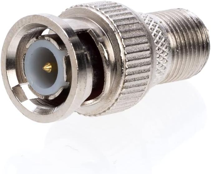 SATMAXIMUM Cctv4Less 50 Pack BNC Male Plug to F Female Jack Coax Adapter Connector for CCTV, DVR, and TV Applications