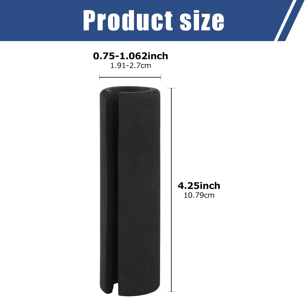 4 Pcs Foam Shock Absorbing Handle Grips - Hook and Loop Tape Wrap for Bicycle Fitness Equipment Strollers Garden Tools Home Exercise Handlebar Replacement