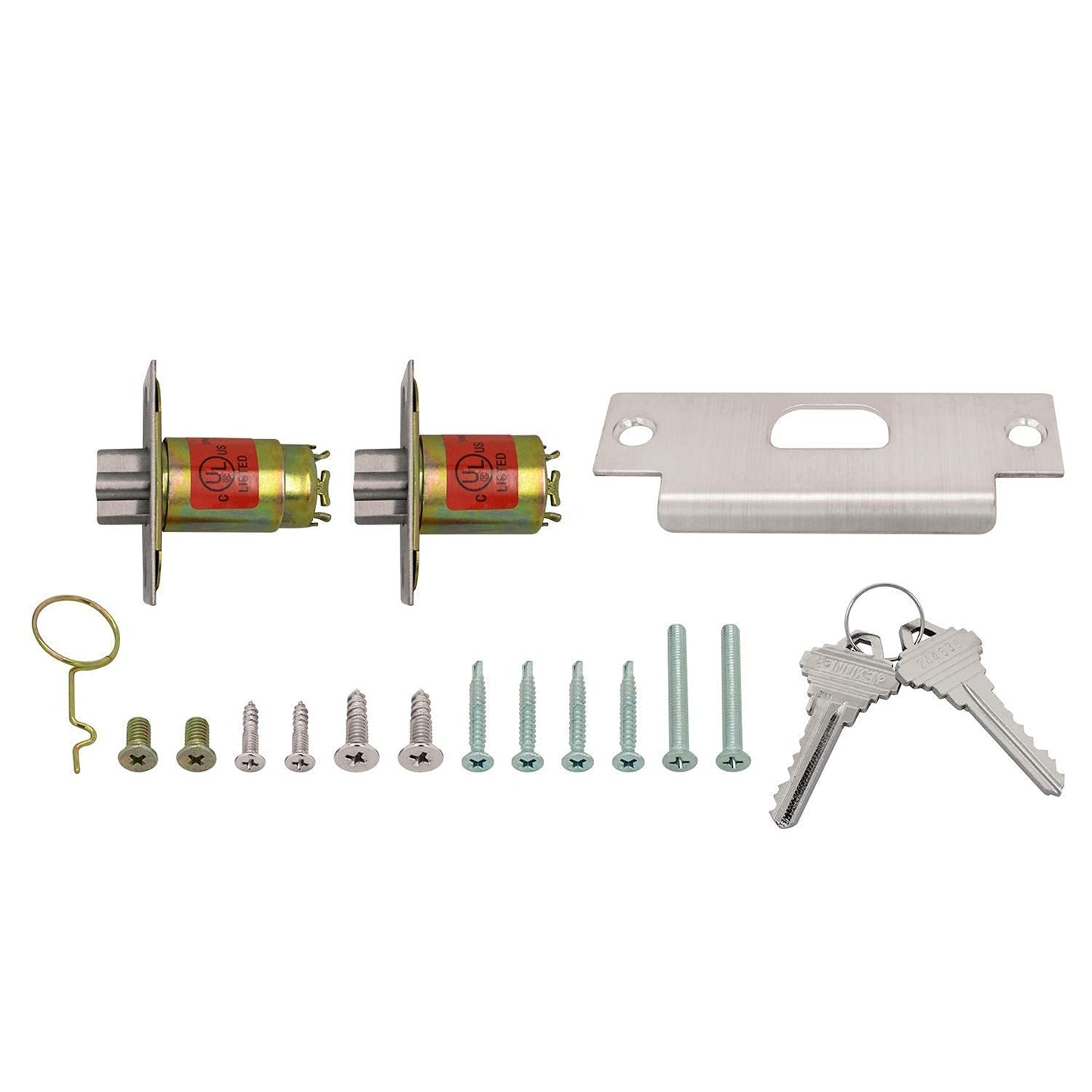 Nuk3y Azure Grade 2 Commercial Duty Cylindrical Lever Lockeset, ADA, UL Rated, Satin Chrome US26D (Entry)