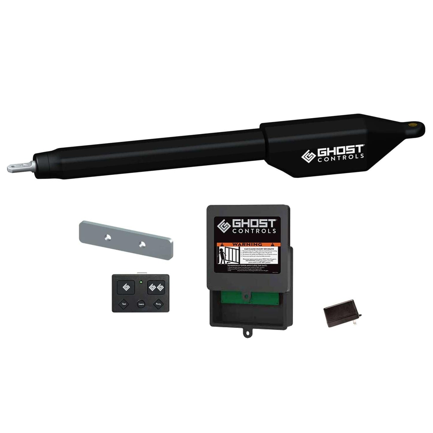 Ghost Controls Automatic Gate Opener Kit for Column Mounted and Decorative Driveway Swing Gates with Gate Opener Remote - Solar Capable - Manor Series - Model HDP1