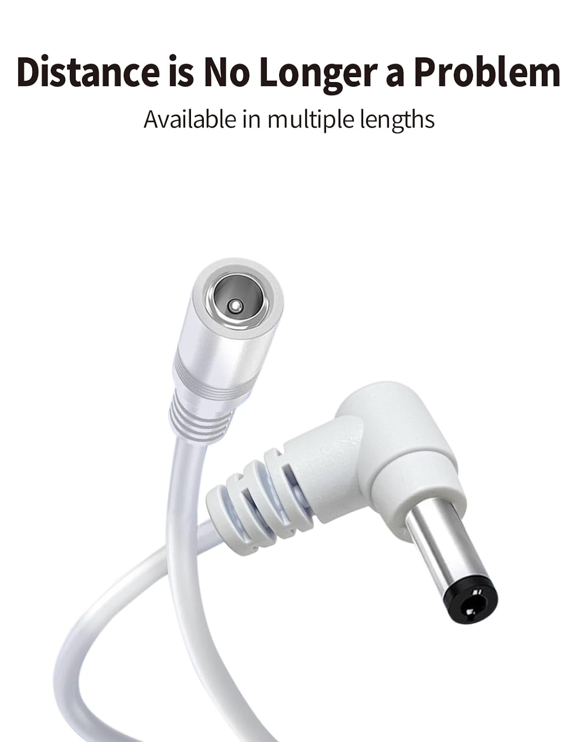Tonton 2M 6.6FT 5.5mm 2.1mm 90 DC Power Extension Cable x Degree Right Angle Female to DC Male Power Adapter Cord