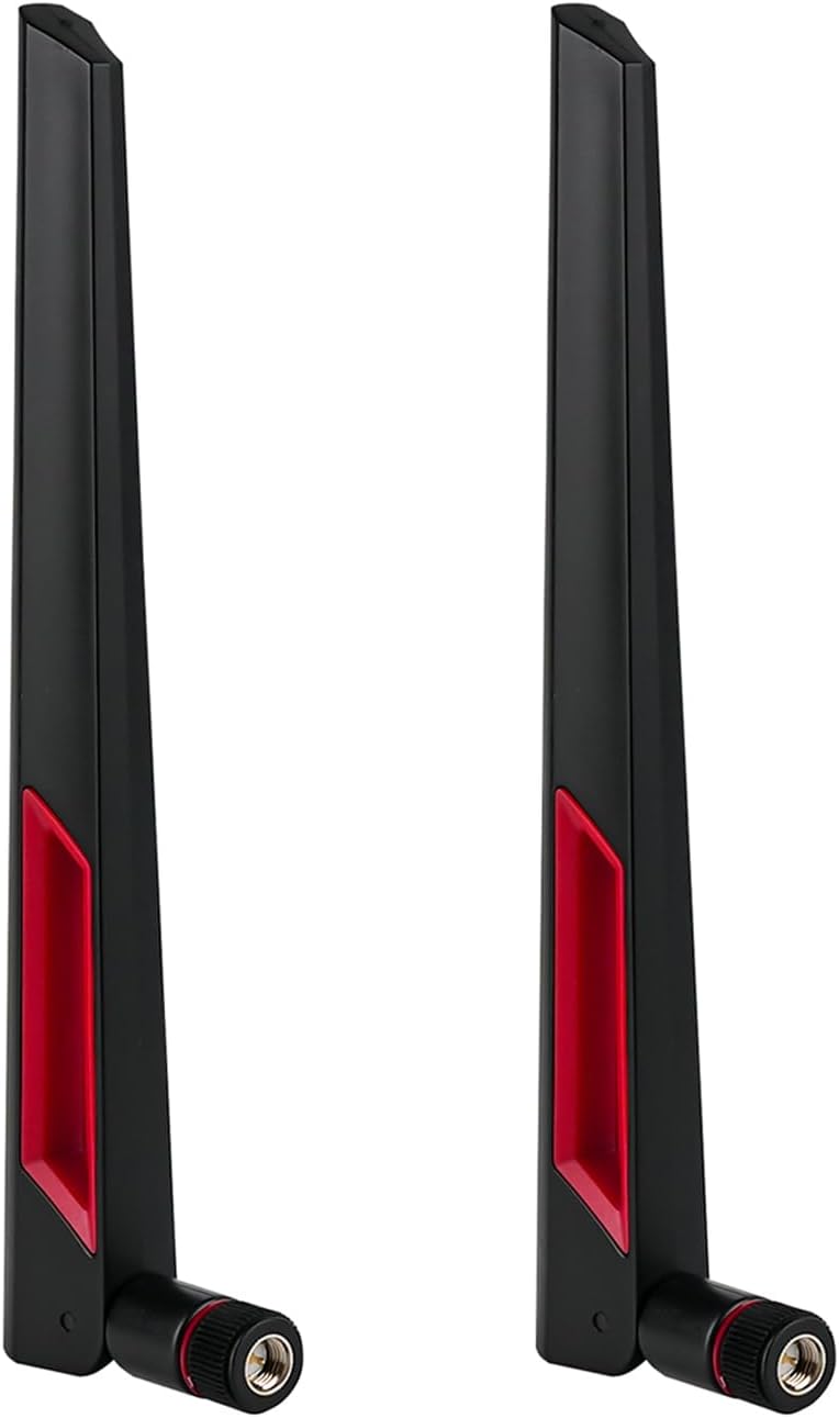 Stemedu 2PCS 12dBi 2.4GHz 5.8GHz Dual Band WiFi Antenna SMA Male Wi-Fi Antennas High Gain Universal for Wireless