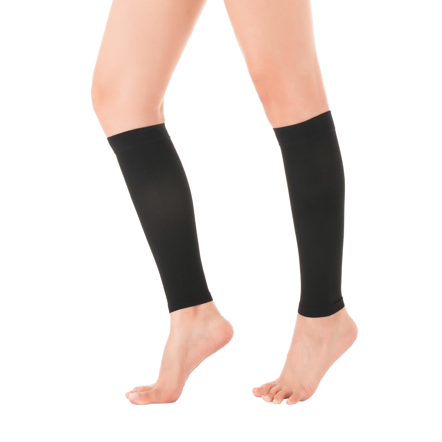SUJAYU Leg Compression Sleeve Calf Compression Sleeve Women Men, 1 Pair Footless Compression Socks Women Shin Compression Sleeve (Black, 3XL)