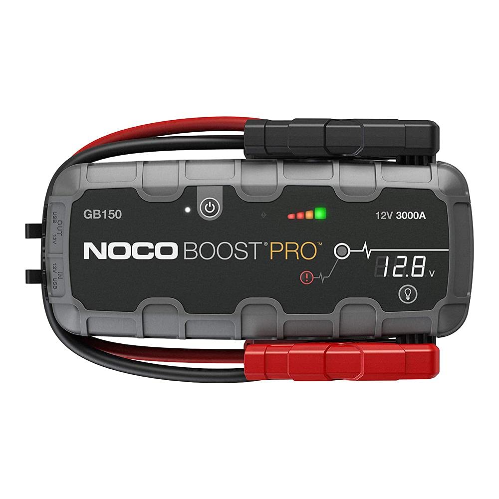 NOCO Boost GB150: 3000A UltraSafe Jump Starter – 12V Lithium Battery Booster Pack, Portable Jump Box, Power Bank & Jumper Cables - for 9.0L Gas and 7.0L Diesel Engines