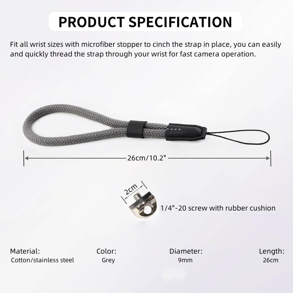 Keabroir A6700 A6600 A6500 A6400 A6300 A6100 A6000 Camera Wrist Hand Strap Soft Cotton Lanyard String Rope compatible
