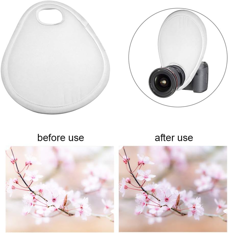 MOOSUNGEEK Camera Flash Diffuser,Eliminate Harsh Light and Shadow,Foldable with Storage Bag Easy Install Flash Diffuser