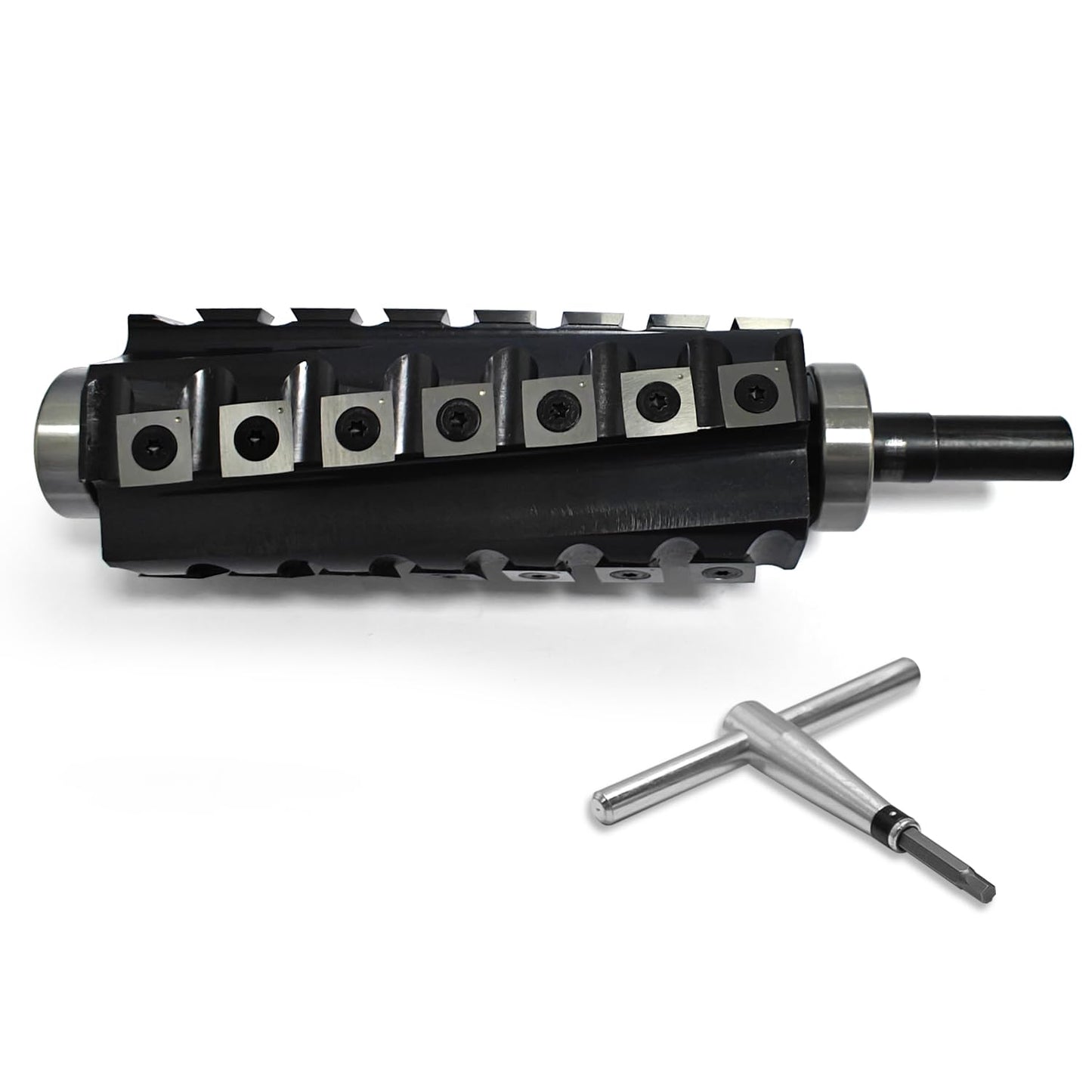 6 Inch Spiral Cutter Head for Jet 6” jj-6csdx Long Bed Jointer Woodworking Spiral Helical Cutterhead with 28 Pieces Reversible Carbide Inserts