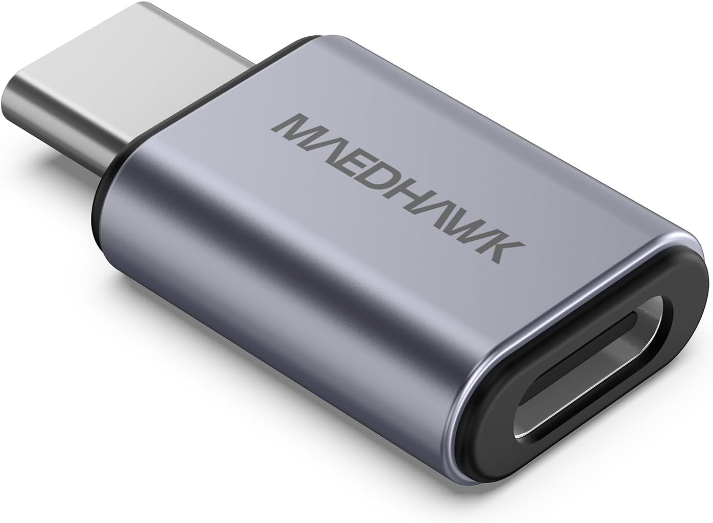 MaedHawk 2.0 Headset Bypass Motorcycle CarPlay Bluetooth Adapter with Passthrough USB-C Charging Port (Grey)