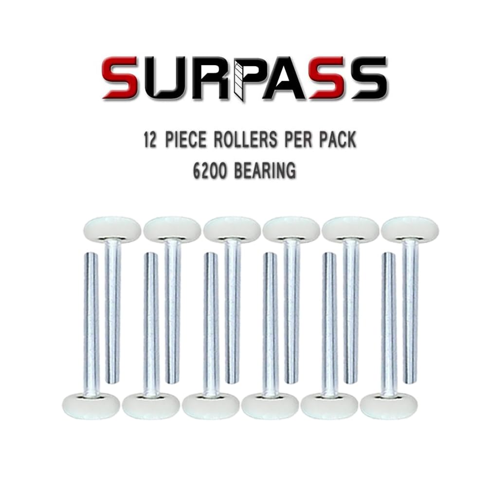 Surpass Garage Door Hardware Kit Roller/Hinge/Top Bracket/Wire Rope (for 16'x8' and 18'x8' Height Double Garage Doors)