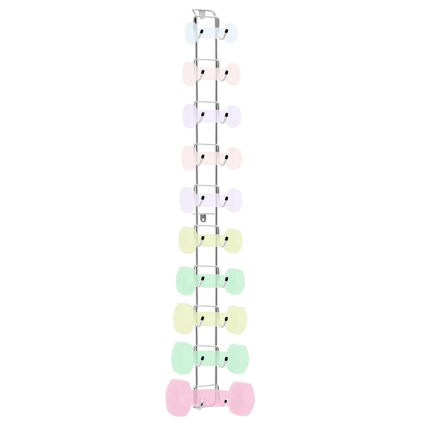 Zonon 48 Inch Dumbbell Wall Rack, Metal Barbell Wall Rack Hanger Organizer 10 Dumbbell Capacity, 120 lb for Space Saving Home Gym Storage Organizer, Hardware Included