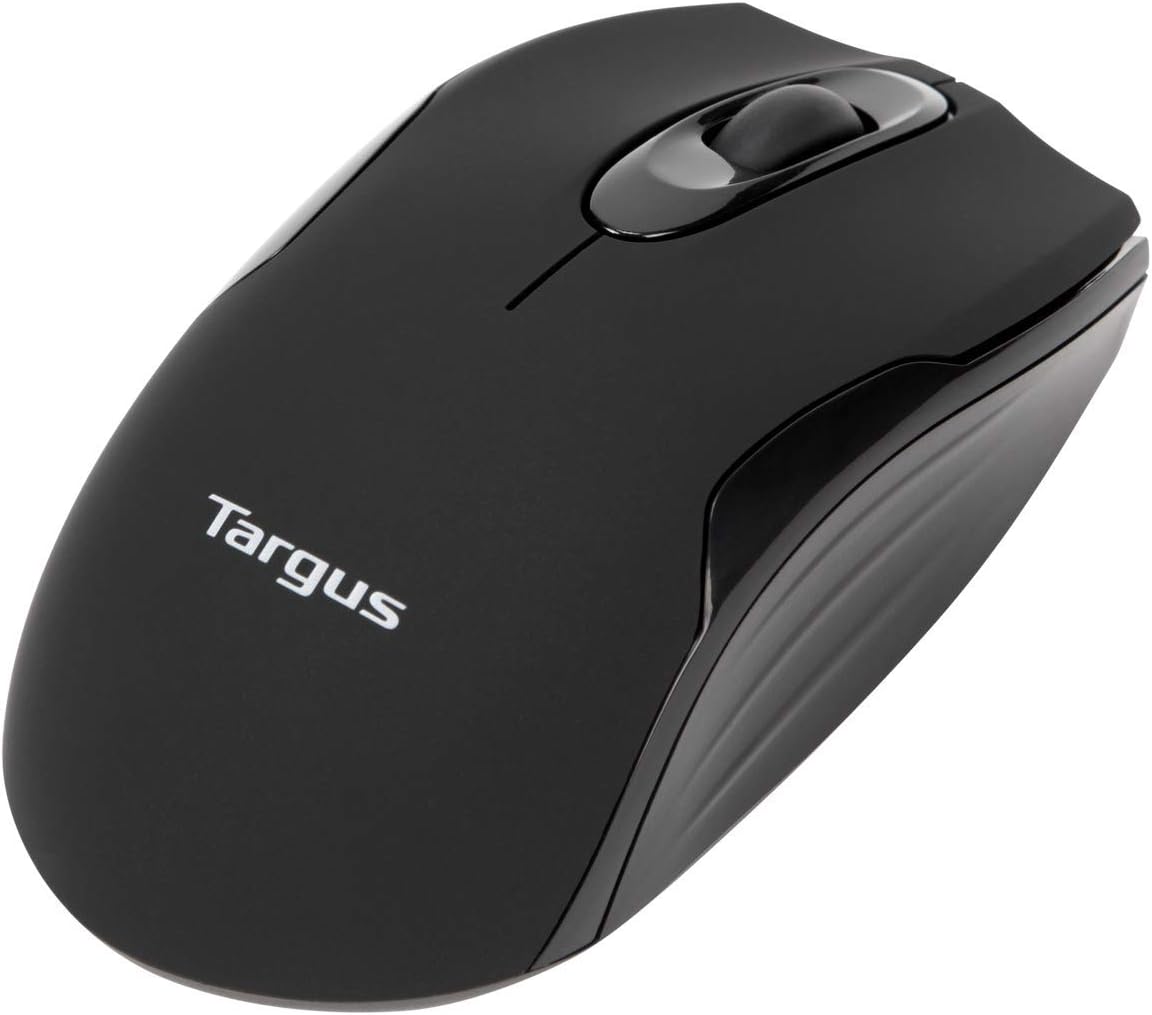 2.5-Foot (AMU75US) Targus Compact Mouse with Blue Trace Technology for Tracking and Retractable USB Cord, Black