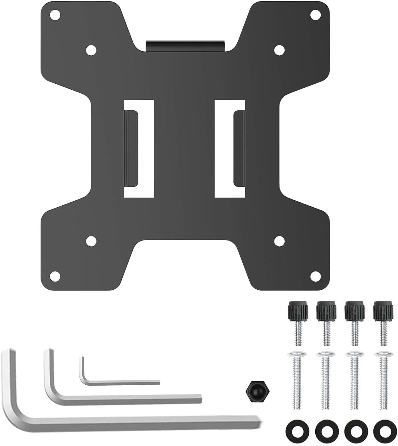 WALI 75 75 mm 100 100 mm 1 Pack, Mounting Plate by to by Only for Monitor Mounting System, Black