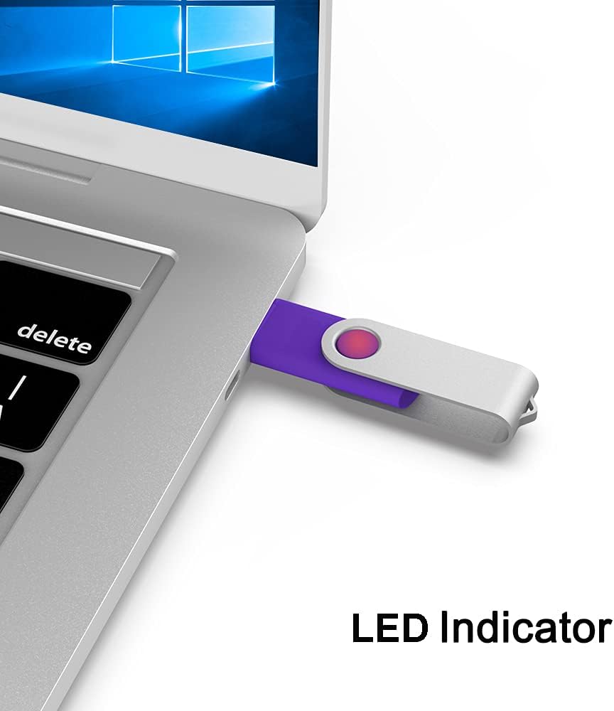 KOOTION 5 1GB Pack 2.0(5 X USB Flash Drives Thumb Drives Memory Stick USB Colors: Black Blue Green Purple Red)