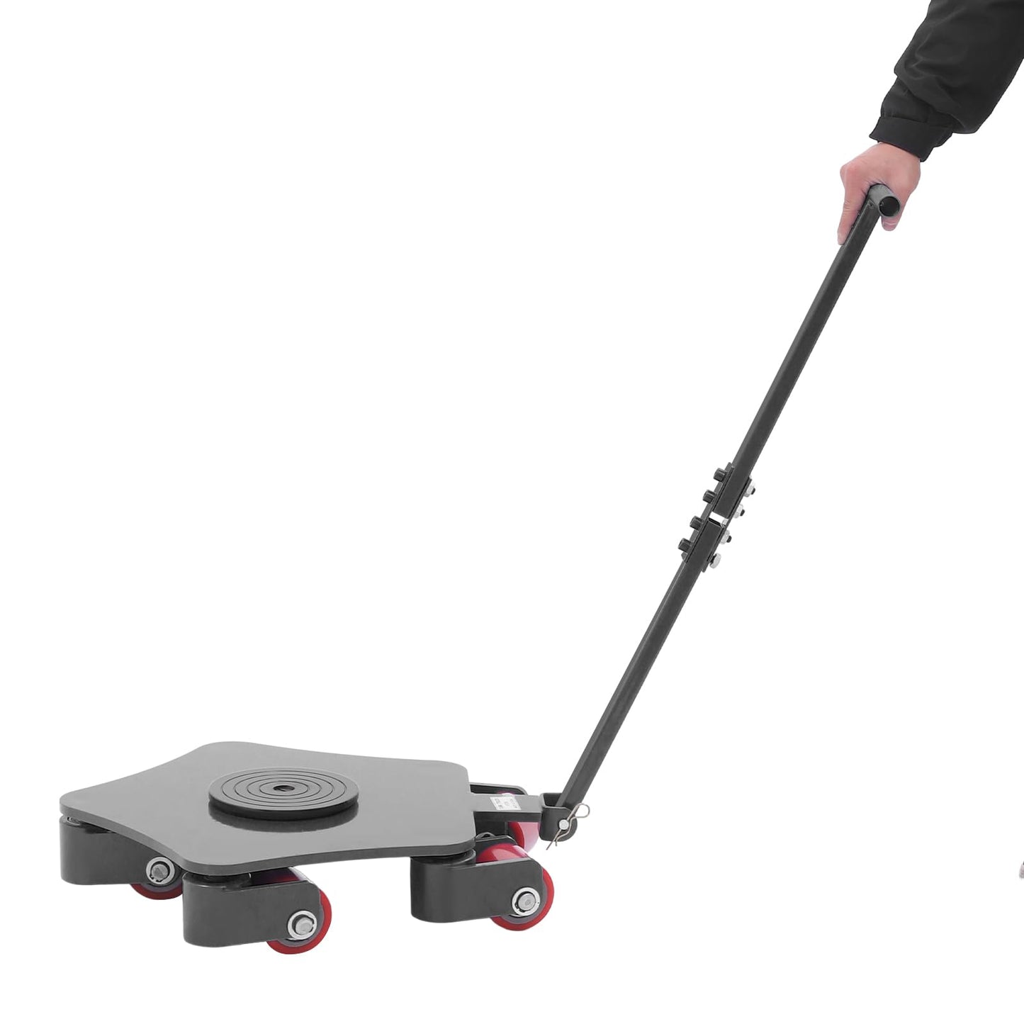 Machine Skate, 8818Lbs Machinery Mover Carbon Steel Machinery Moving Skate with 360 Degree 5 Swivel PU Rollers for Industrial Use Warehouse and Workshop - Black