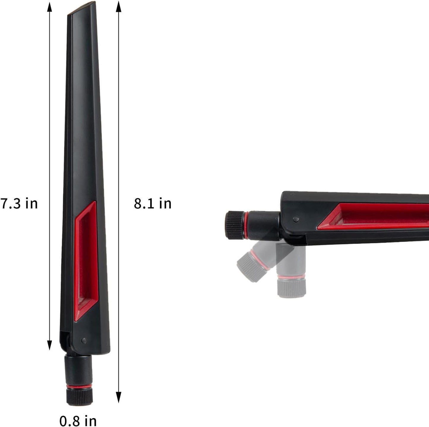 eifagur 7 7 2-Pack WiFi Antenna Omnidirectional RP-SMA Male Antenna Compatible with PC Desktop Computer Gaming