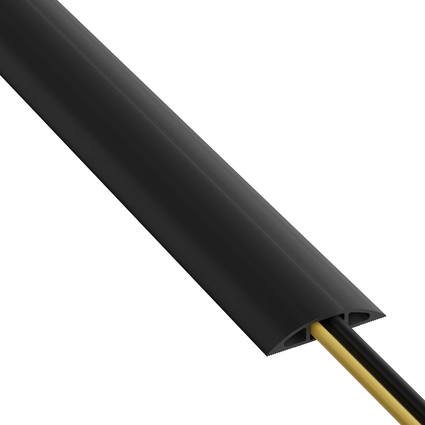 D-Line 6ft 0.63" 0.31" Floor Cord Cover, Cable Protector, Hide Extension Cords, Protect Cords, Prevent Cable Trips
