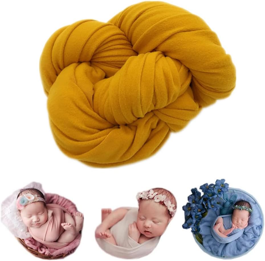 Coberllus Newborn Baby Photo Props Blanket Stretch Without Wrinkle Wrap Milk Velvet Swaddle for Boys Girls Photography
