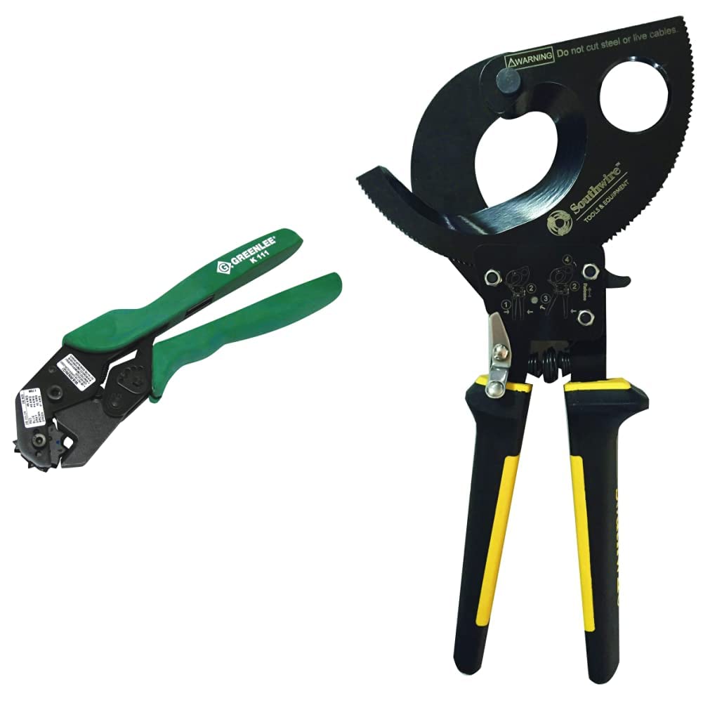 Greenlee Crimping Tool (K111) and Southwire Heavy Duty Cable Cutters (CCPR400)