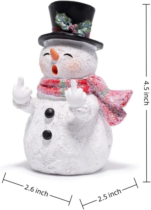 Hodao Snowman Figurine - Unique Indoor Home Decoration | Festive Winter Ornament for New Year